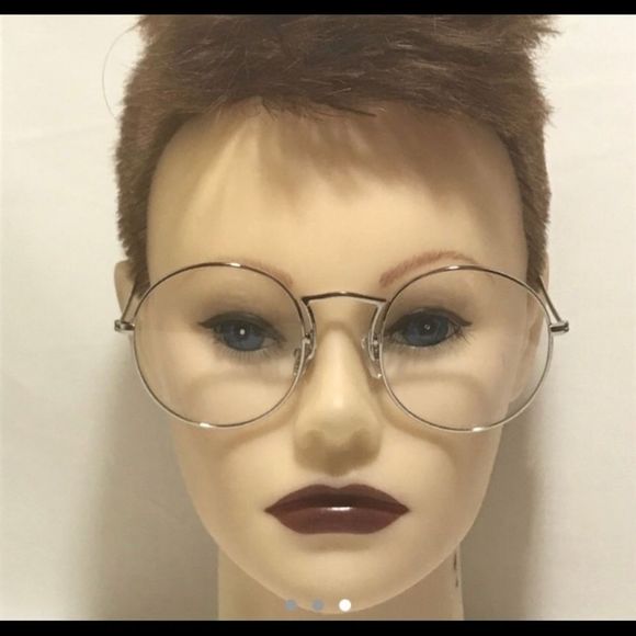 9132 | Retro Round Clear Lens Glasses - Picture 4 of 6